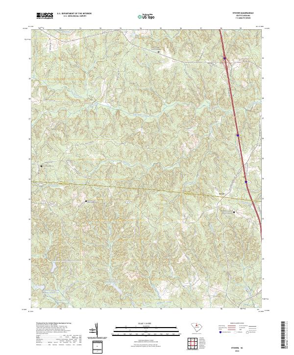 Stover, SC — USGS 7.5-minute topo (2024)