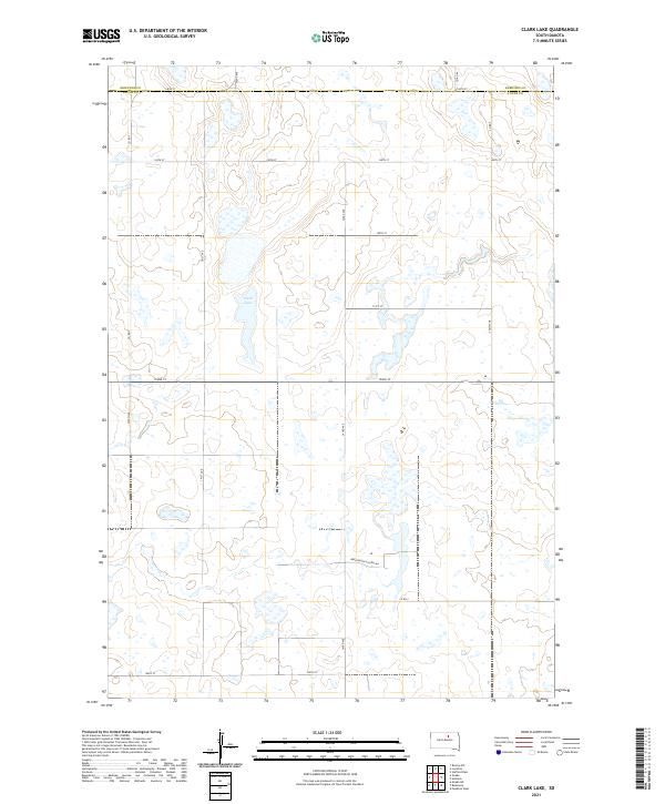 Clark Lake, SD — USGS 7.5-minute topo (2021)