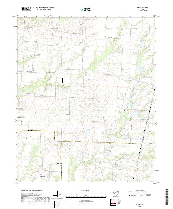 Marilee, TX — USGS 7.5-minute topo (2022)