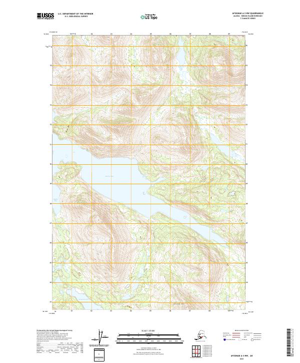 Afognak A-3 NW, AK — USGS 7.5-minute topo (2021)