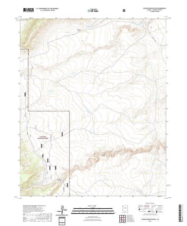 Chavez Mountain NW, AZ — USGS 7.5-minute topo (2021)