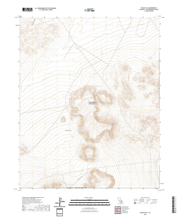 Black Hills, CA — USGS 7.5-minute topo (2021)