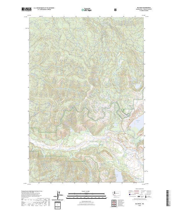 Elk Rock, WA — USGS 7.5-minute topo (2023)