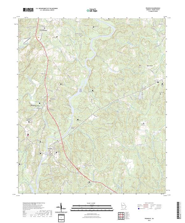 Franklin, GA — USGS 7.5-minute topo (2024)