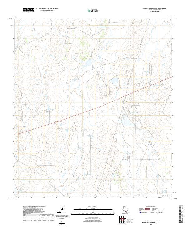 Piedra Parada Ranch, TX — USGS 7.5-minute topo (2022)