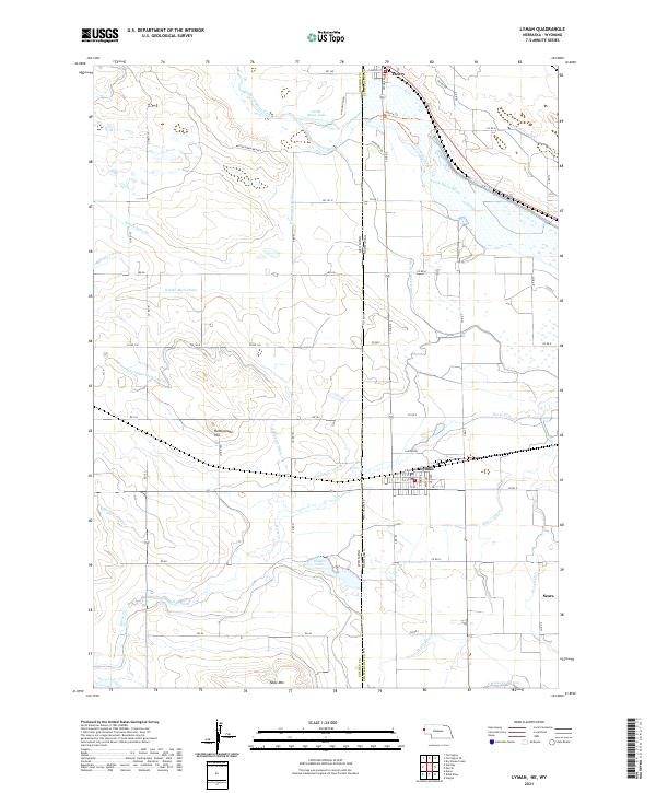 Lyman, NE-WY — USGS 7.5-minute topo (2021)