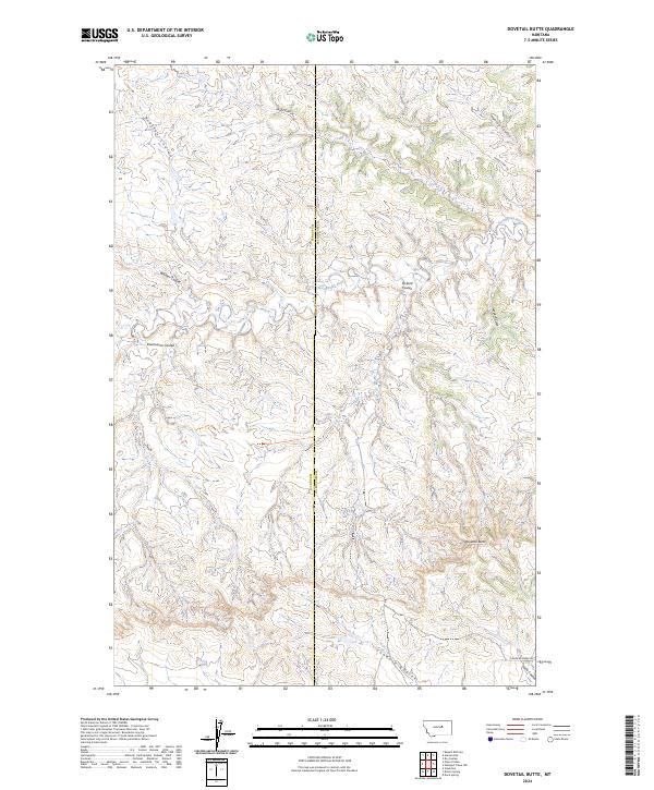 Dovetail Butte, MT — USGS 7.5-minute topo (2024)
