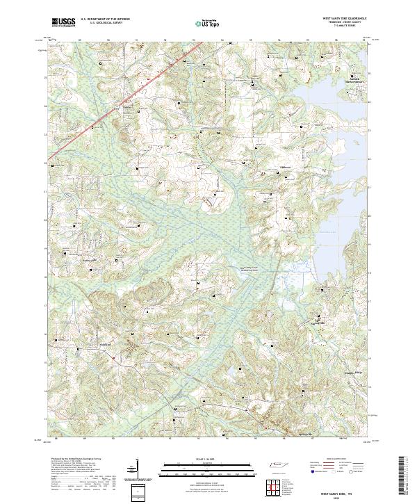 West Sandy Dike, TN — USGS 7.5-minute topo (2022)
