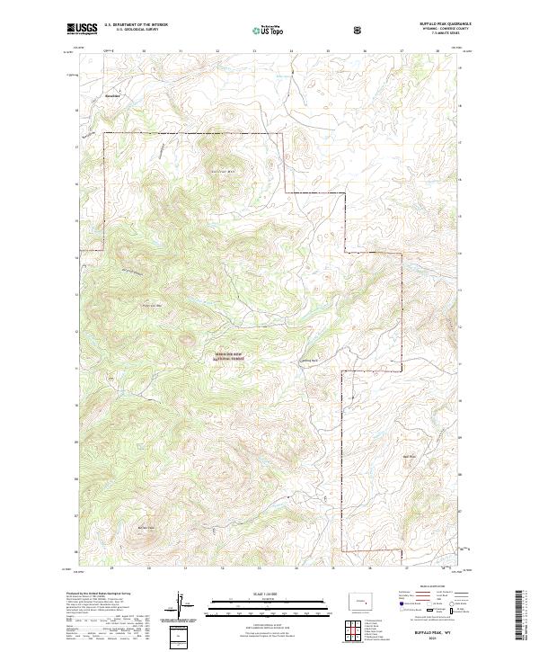 Buffalo Peak, WY — USGS 7.5-minute topo (2021)