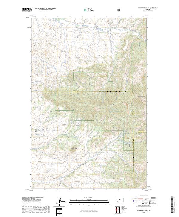 Highwood Baldy, MT — USGS 7.5-minute topo (2024)