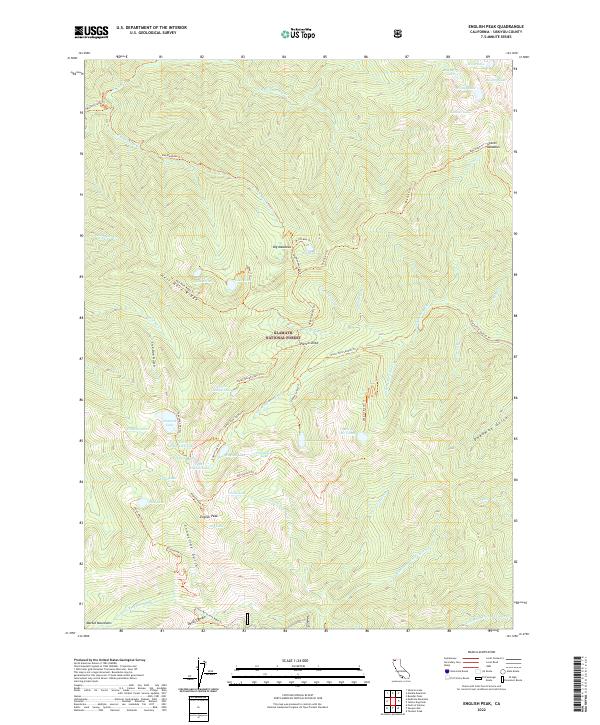 English Peak, CA — USGS 7.5-minute topo (2022)