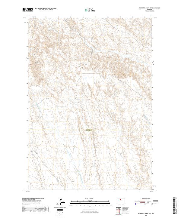 Schuster Flats NW, WY — USGS 7.5-minute topo (2021)