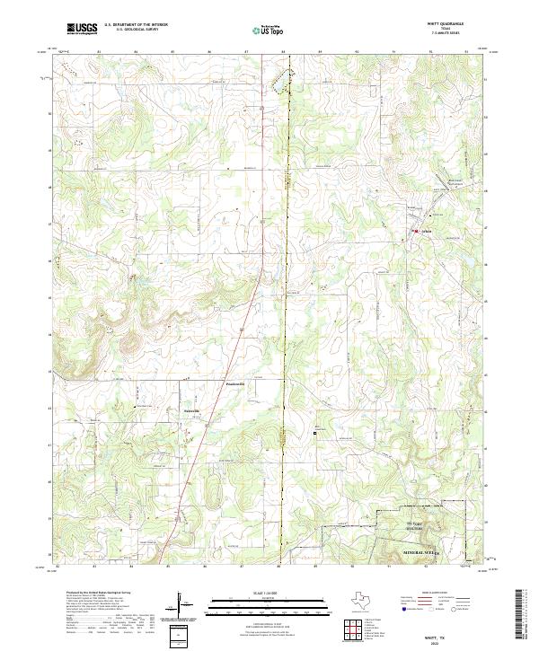 Whitt, TX — USGS 7.5-minute topo (2022)