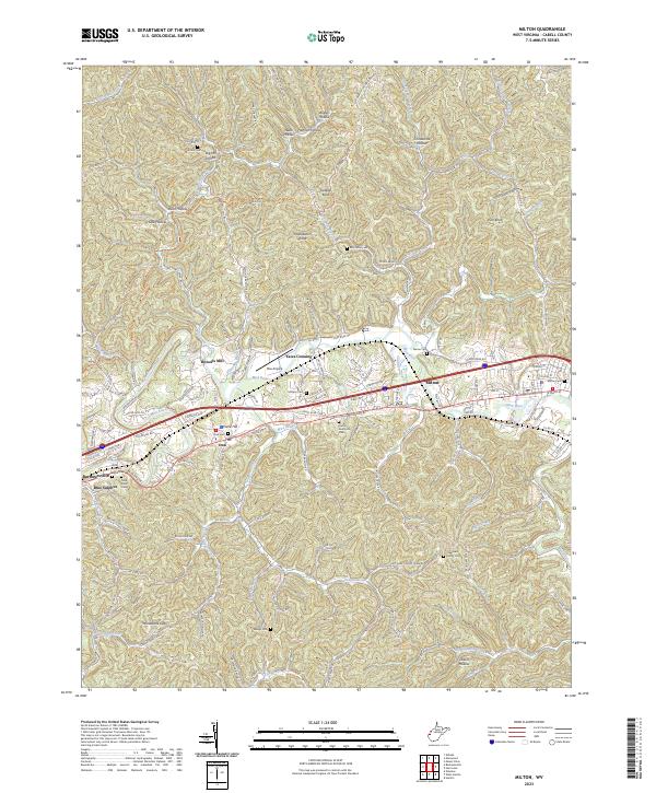 Milton, WV — USGS 7.5-minute topo (2023)