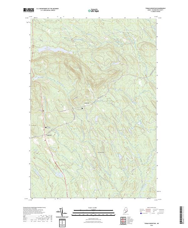 Tomah Mountain, ME — USGS 7.5-minute topo (2024)