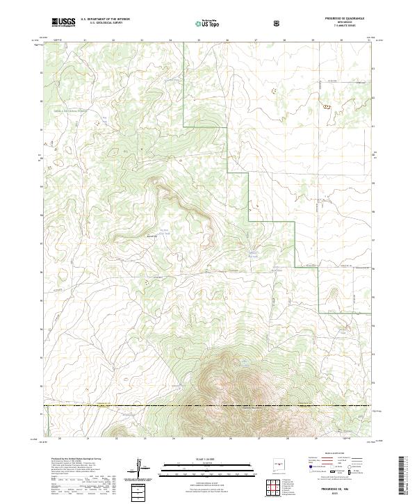 Progresso SE, NM — USGS 7.5-minute topo (2023)