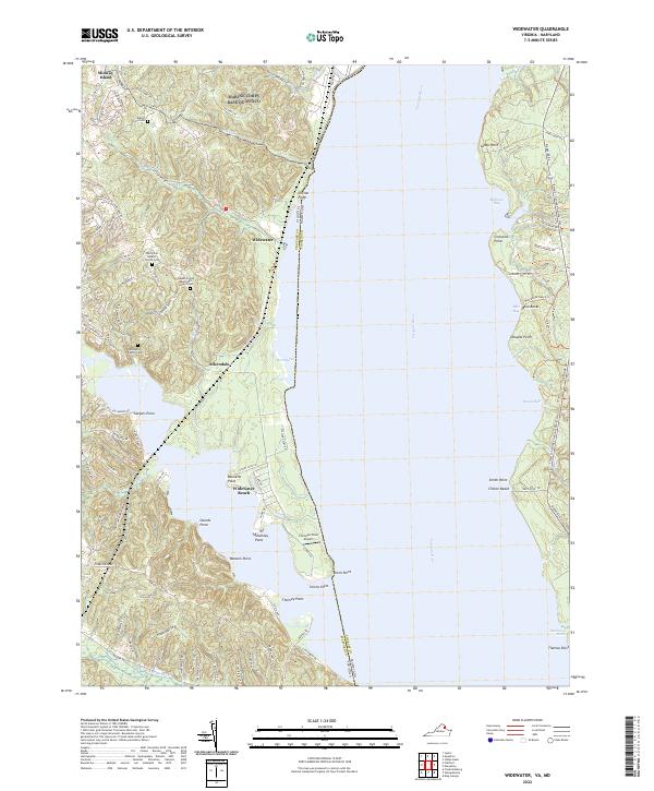 Widewater, VA-MD — USGS 7.5-minute topo (2022)