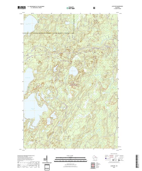 Alvin NW, WI — USGS 7.5-minute topo (2022)