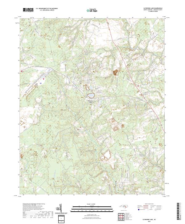 Catherine Lake, NC — USGS 7.5-minute topo (2022)