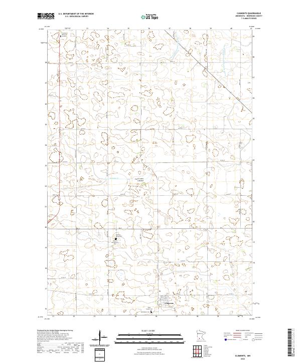 Clements, MN — USGS 7.5-minute topo (2022)