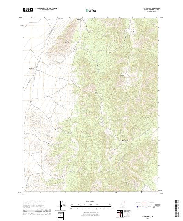 Franks Well, NV — USGS 7.5-minute topo (2021)
