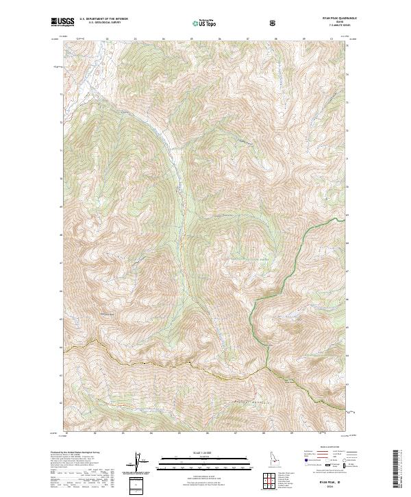 Ryan Peak, ID — USGS 7.5-minute topo (2024)