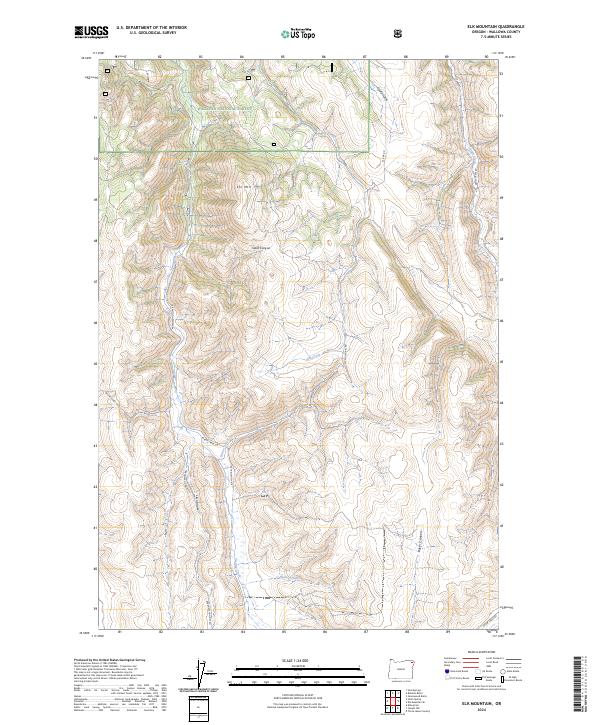 Elk Mountain, OR — USGS 7.5-minute topo (2024)