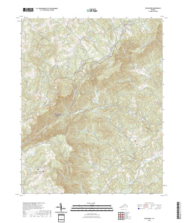 Woolwine, VA — USGS 7.5-minute topo (2022)