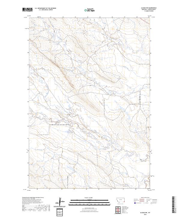 Alzada NW, MT — USGS 7.5-minute topo (2024)