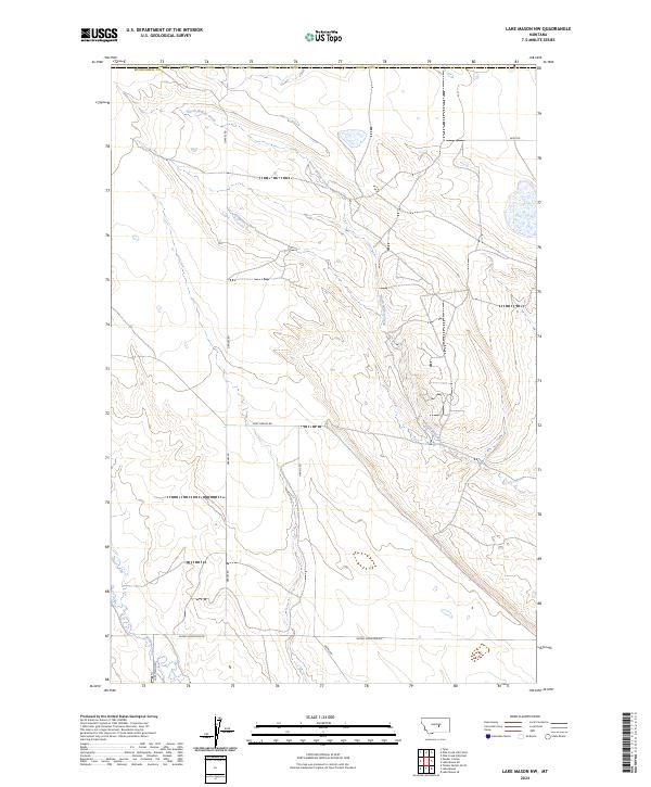 Lake Mason NW, MT — USGS 7.5-minute topo (2024)