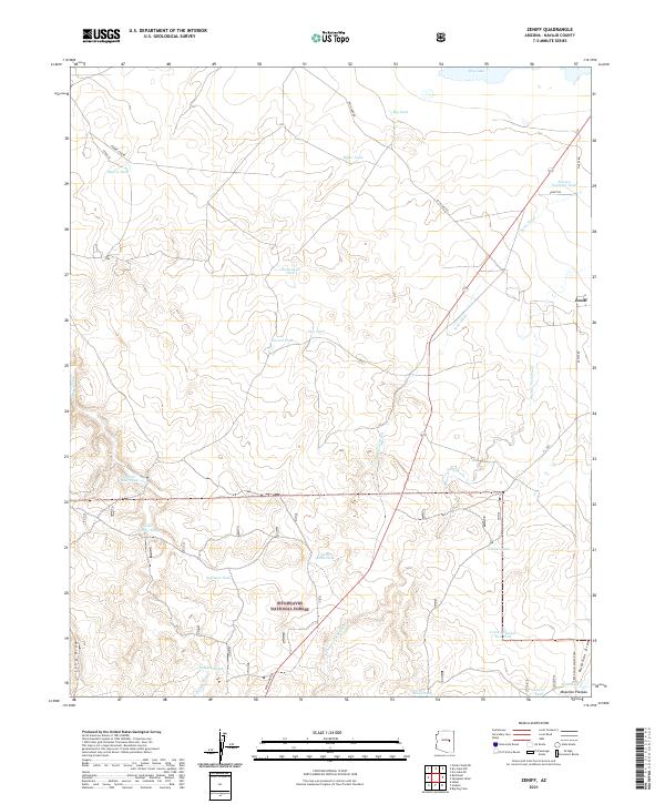 Zeniff, AZ — USGS 7.5-minute topo (2021)