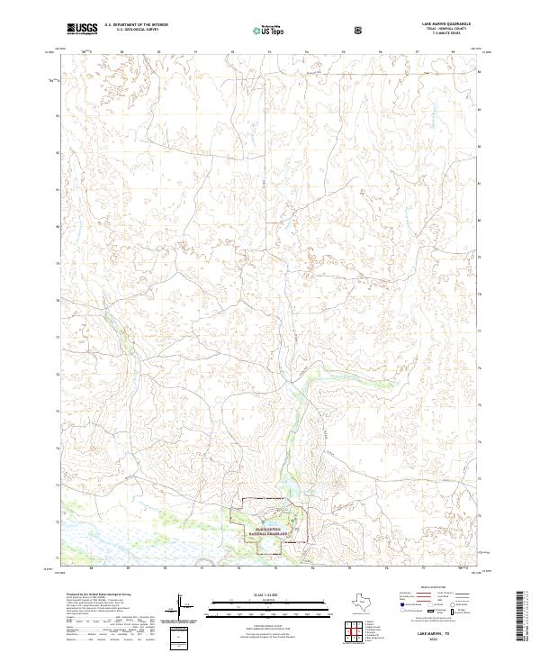 Lake Marvin, TX — USGS 7.5-minute topo (2022)