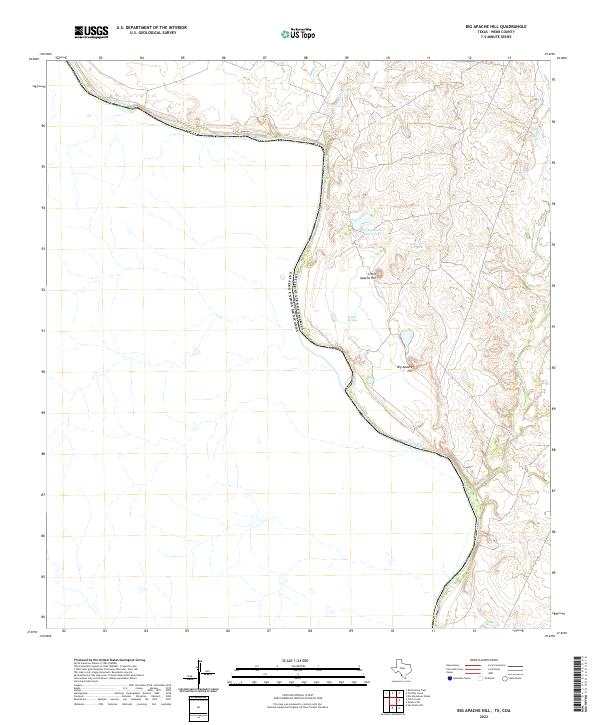 Big Apache Hill, TX,COA, US — USGS 7.5-minute topo (2022)
