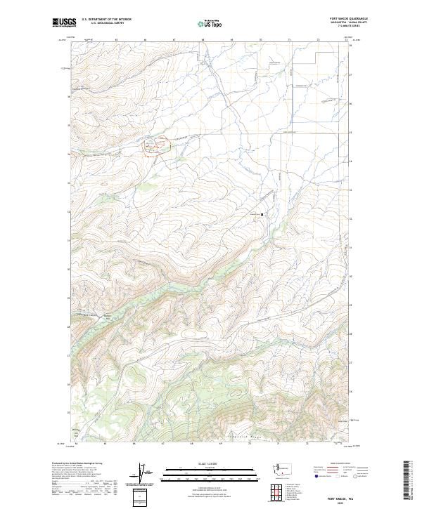 Fort Simcoe, WA — USGS 7.5-minute topo (2023)