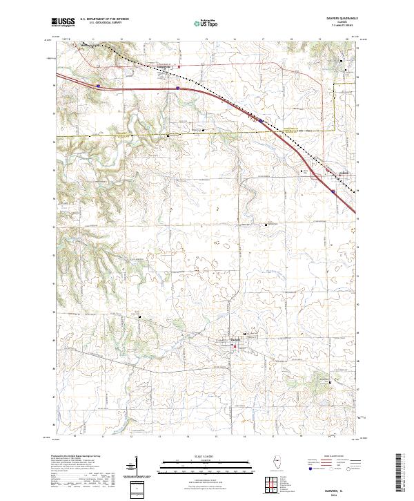 Danvers, IL — USGS 7.5-minute topo (2024)