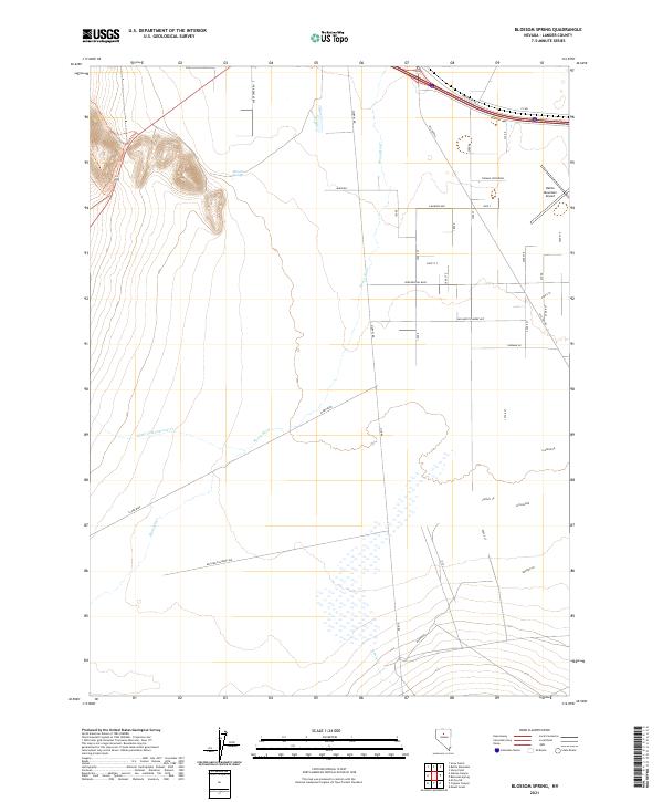 Blossom Spring, NV — USGS 7.5-minute topo (2021)
