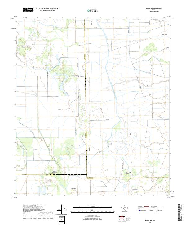 Winnie NW, TX — USGS 7.5-minute topo (2022)
