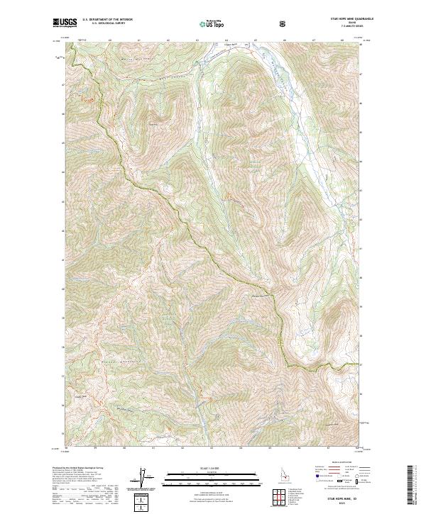 Star Hope Mine, ID — USGS 7.5-minute topo (2023)