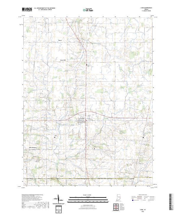 Lynn, IN — USGS 7.5-minute topo (2022)