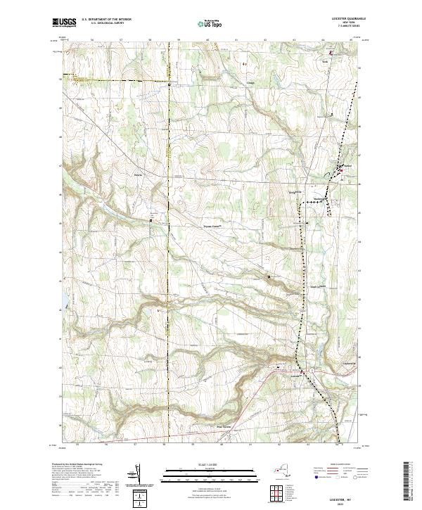 Leicester, NY — USGS 7.5-minute topo (2023)