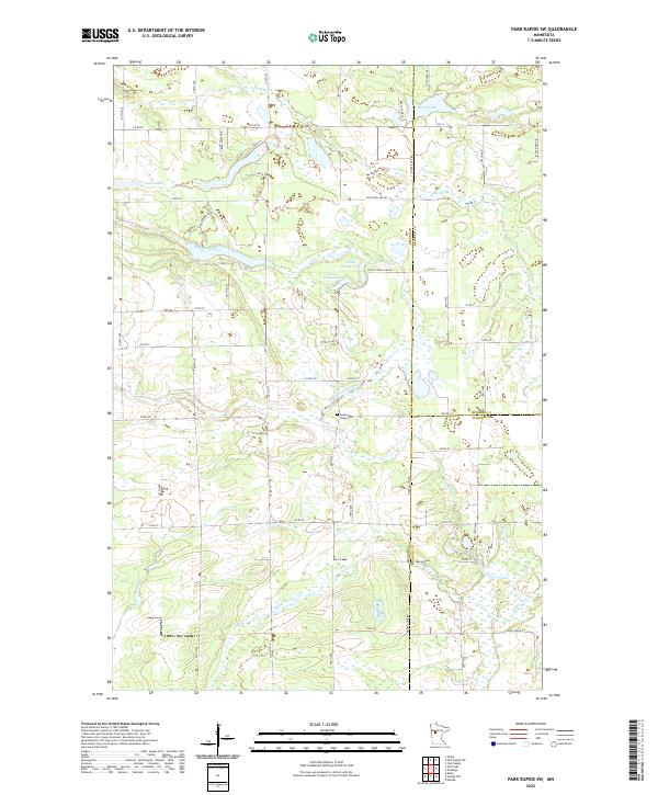 Park Rapids SW, MN — USGS 7.5-minute topo (2022)