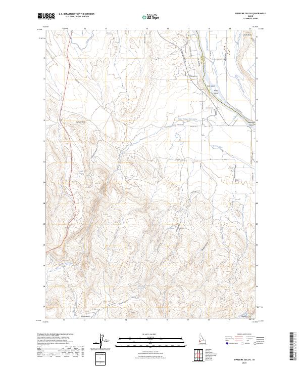 Opalene Gulch, ID — USGS 7.5-minute topo (2024)