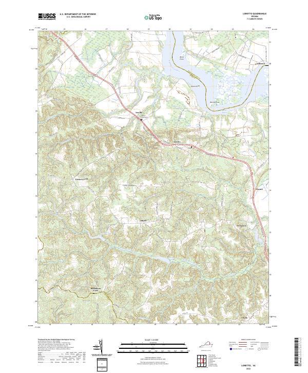 Loretto, VA — USGS 7.5-minute topo (2022)