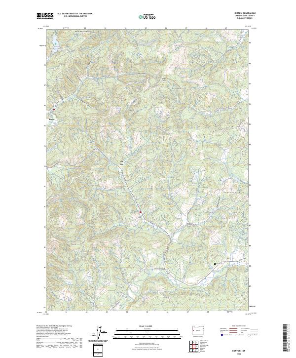 Horton, OR — USGS 7.5-minute topo (2024)