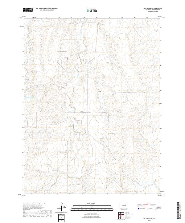 Cattle Gulch, CO — USGS 7.5-minute topo (2022)