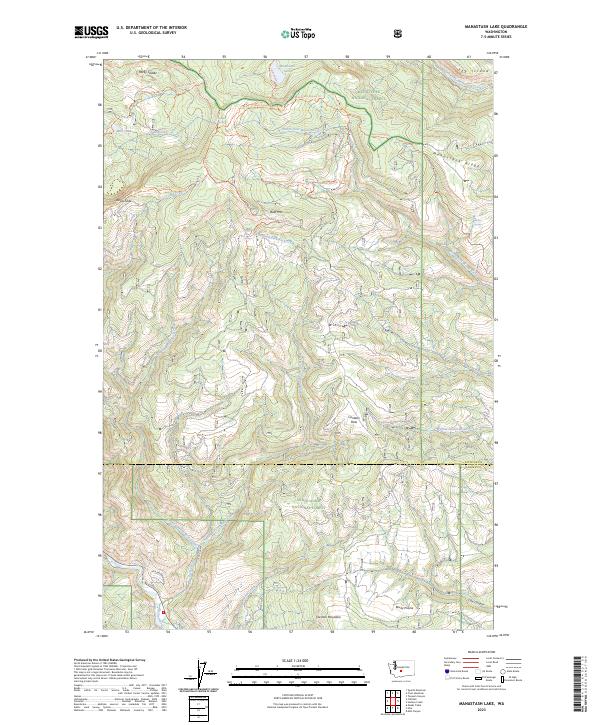 Manastash Lake, WA — USGS 7.5-minute topo (2023)