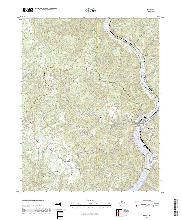 Hinton, WV — USGS 7.5-minute topo (2023)