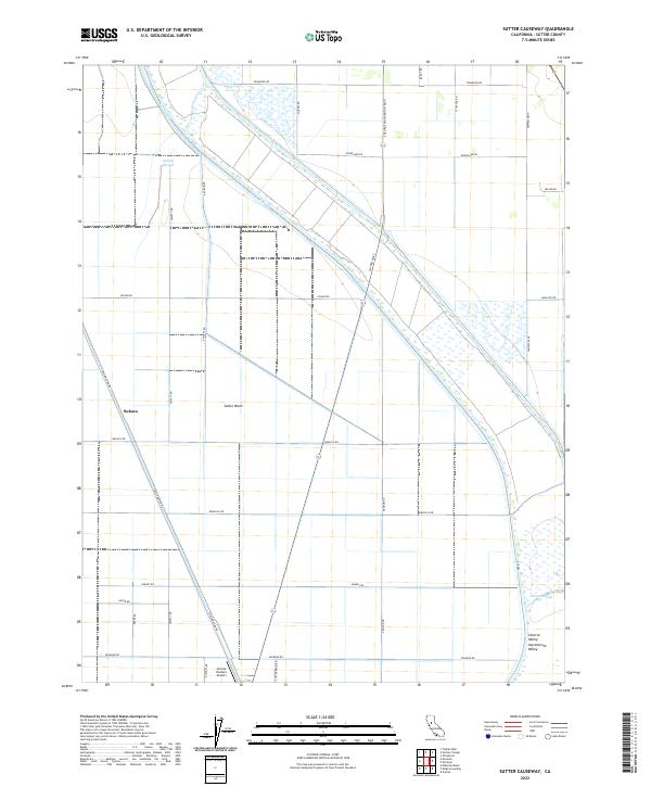 Sutter Causeway, CA — USGS 7.5-minute topo (2022)