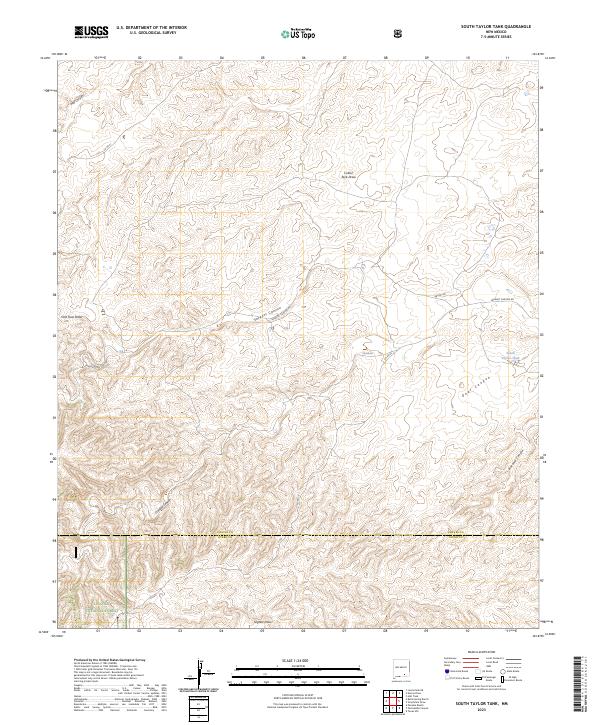 South Taylor Tank, NM — USGS 7.5-minute topo (2023)