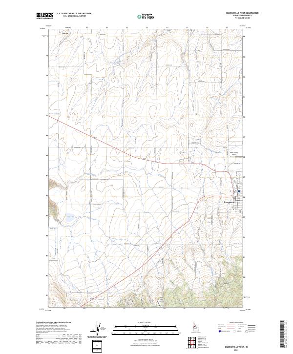 Grangeville West, ID — USGS 7.5-minute topo (2024)